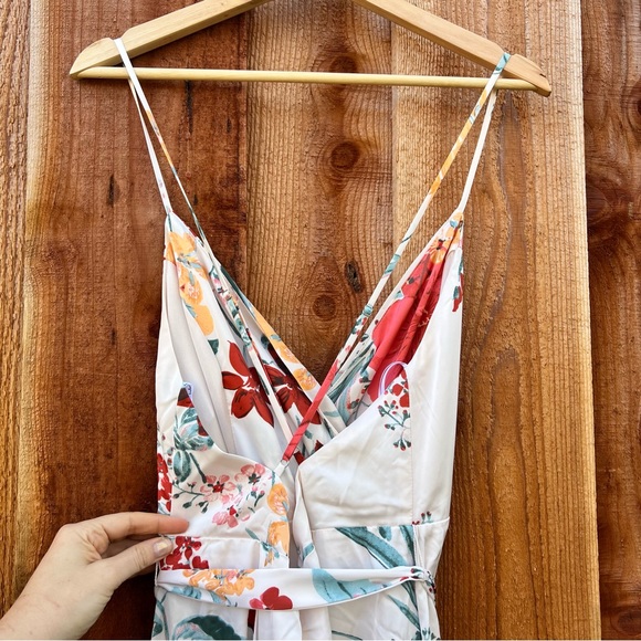 Cream Blush Still the One Floral Backless Satin Maxi Dress 🌿 - Picture 6 of 10